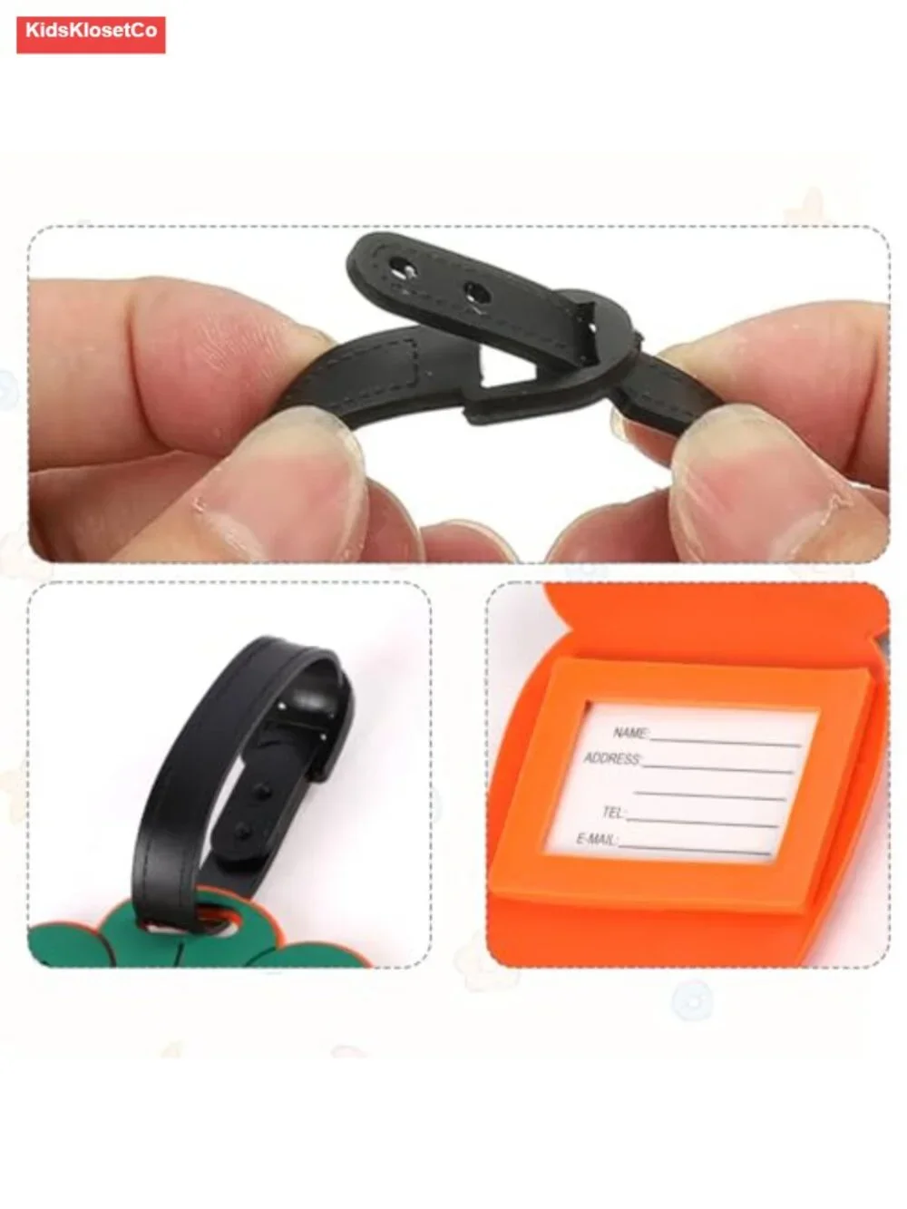 Cute 3D Luggage Tag - Durable PVC Suitcase ID Tag with Silicone Clasp